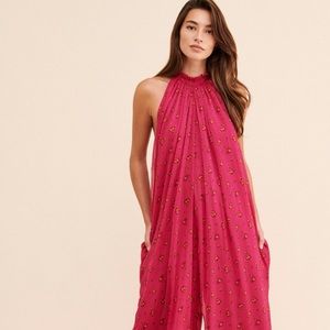 Free People Edge of love sleeveless jumpsuit